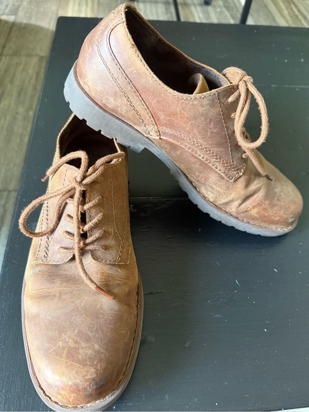 Born Brown Leather Lace-Up Oxford/Derby Shoes
